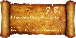 Fleckenstein Boglárka névjegykártya