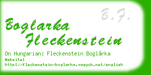 boglarka fleckenstein business card
